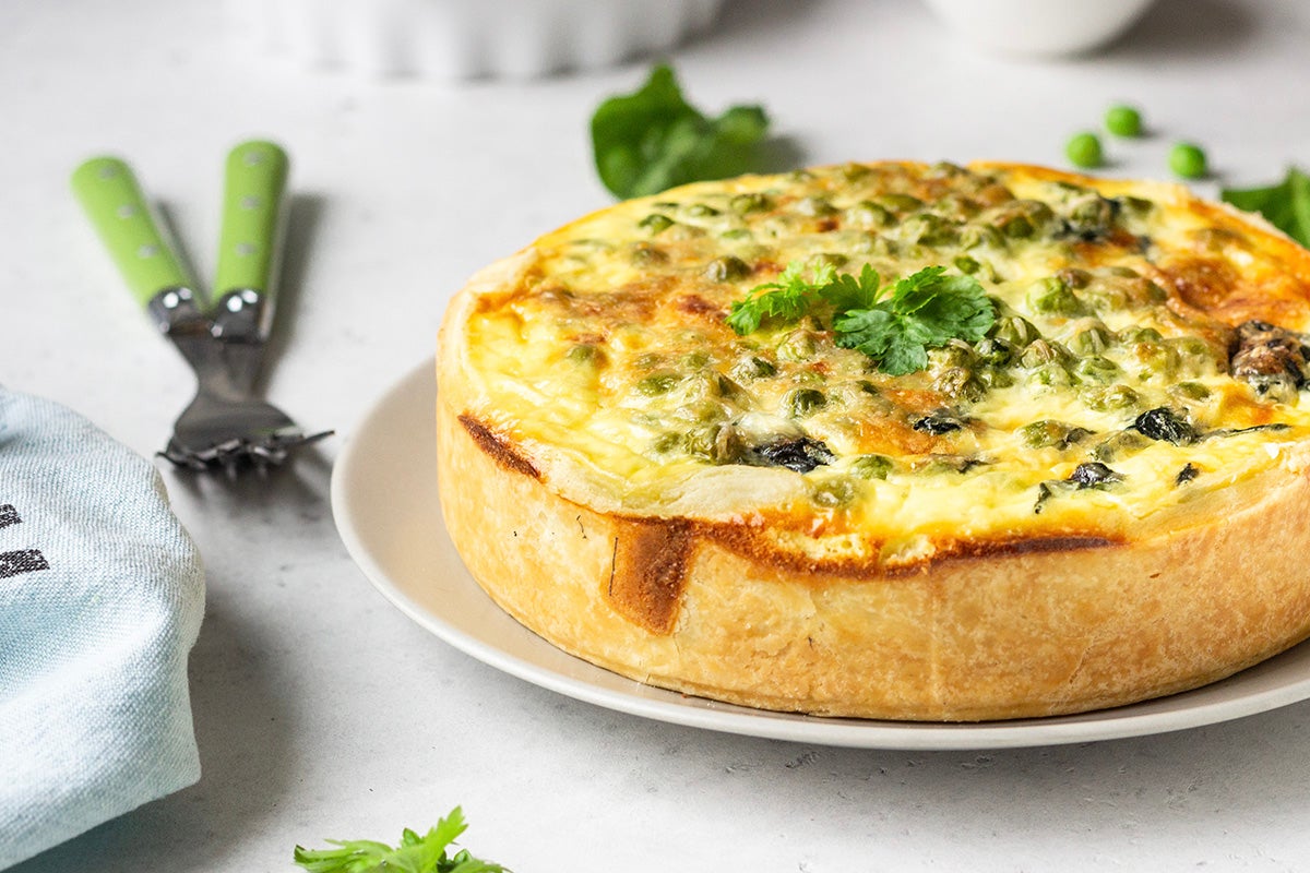 Cream cheese quiche.
