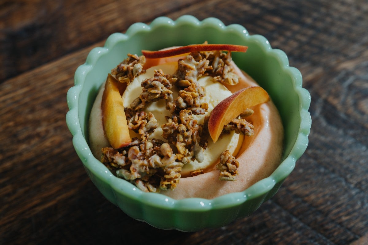 Cream cheese semifreddo at Husk Nashville