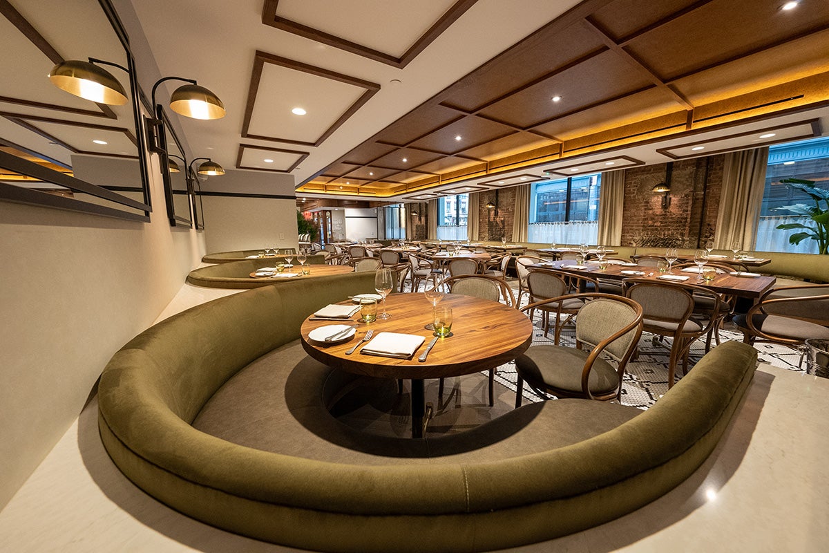 The dining room at Francie.