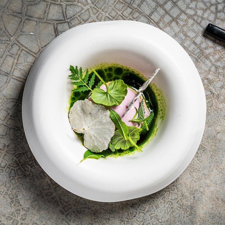 Strawberry gochujang sorbet at Reverie.