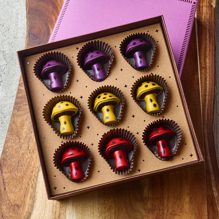 Chocolate mushrooms.