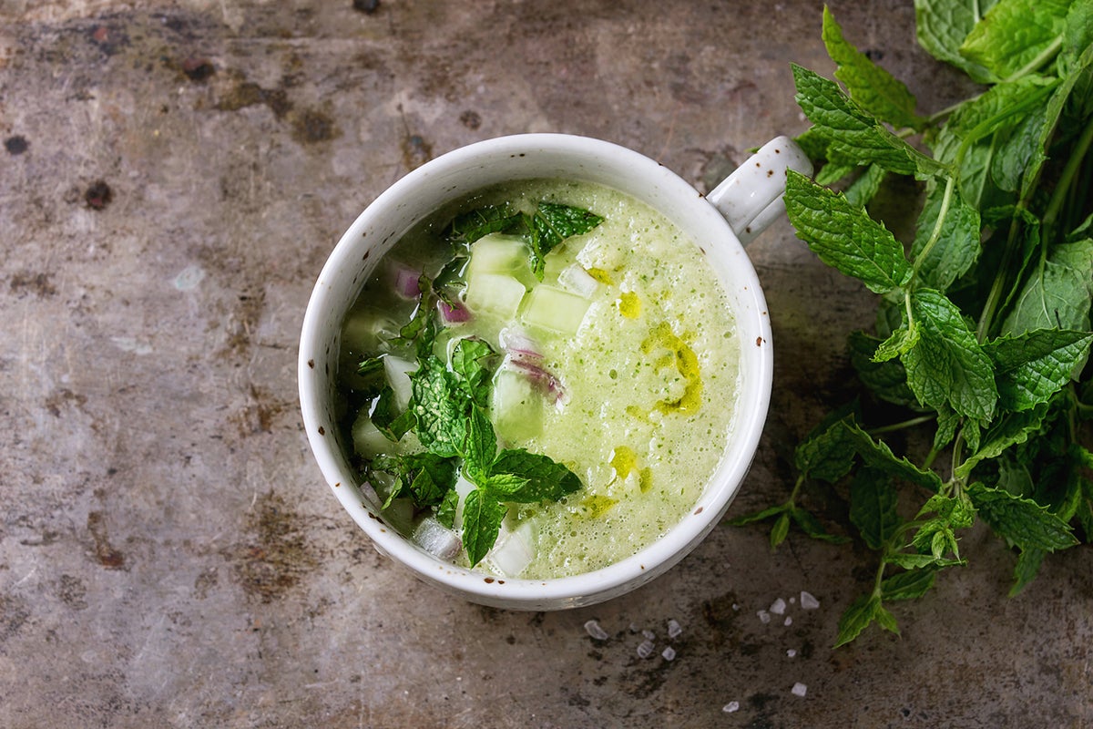 Cucumber and mint gazpacho - Fine Dining Lovers