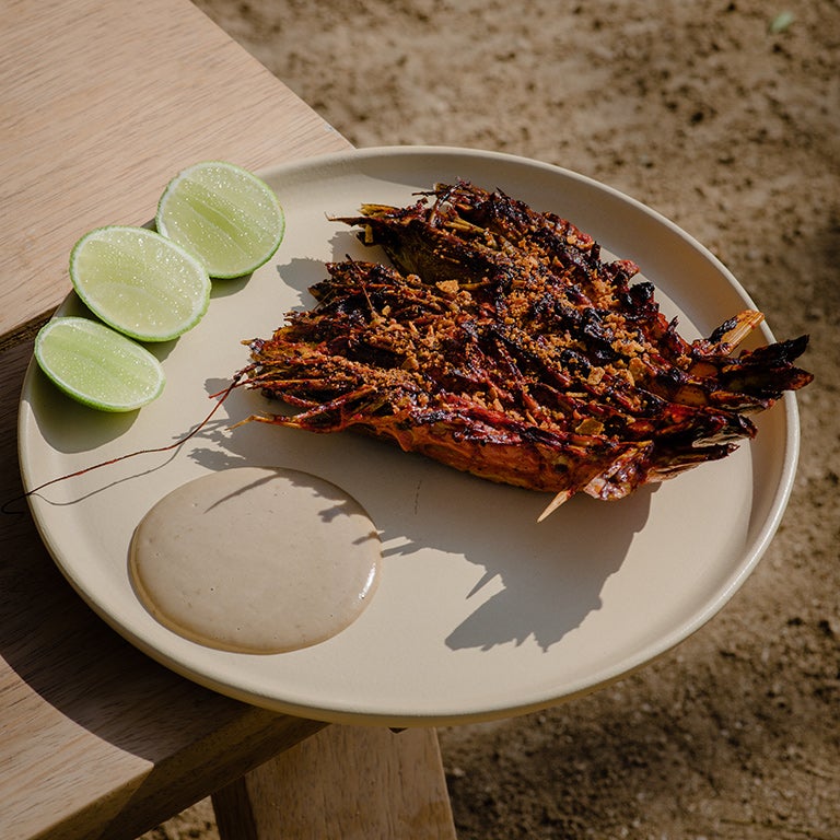 Zarandeado shrimps at Tenoch.