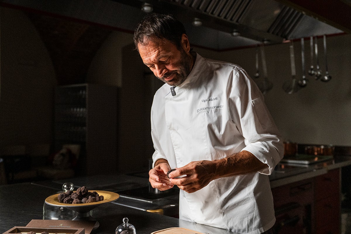Chef Ugo Alciati, creator of Tartufo Regale.