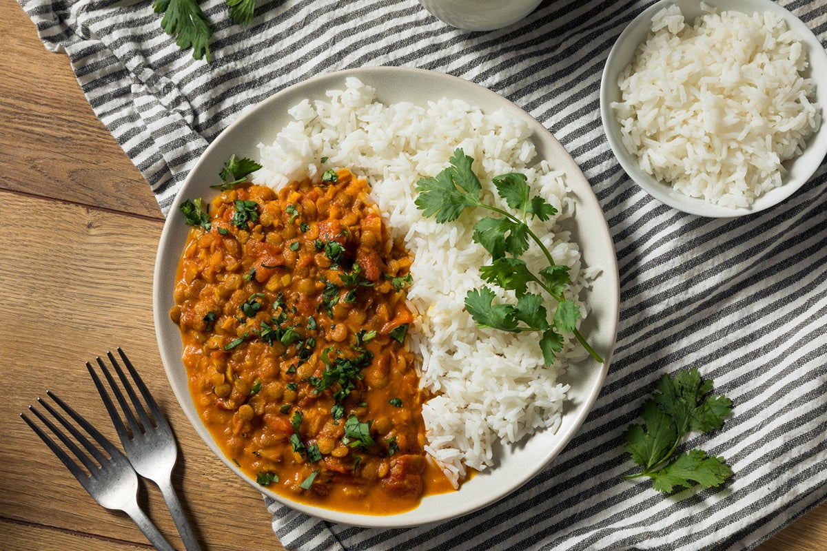 lentil curry with rice - Fine Dining Lovers