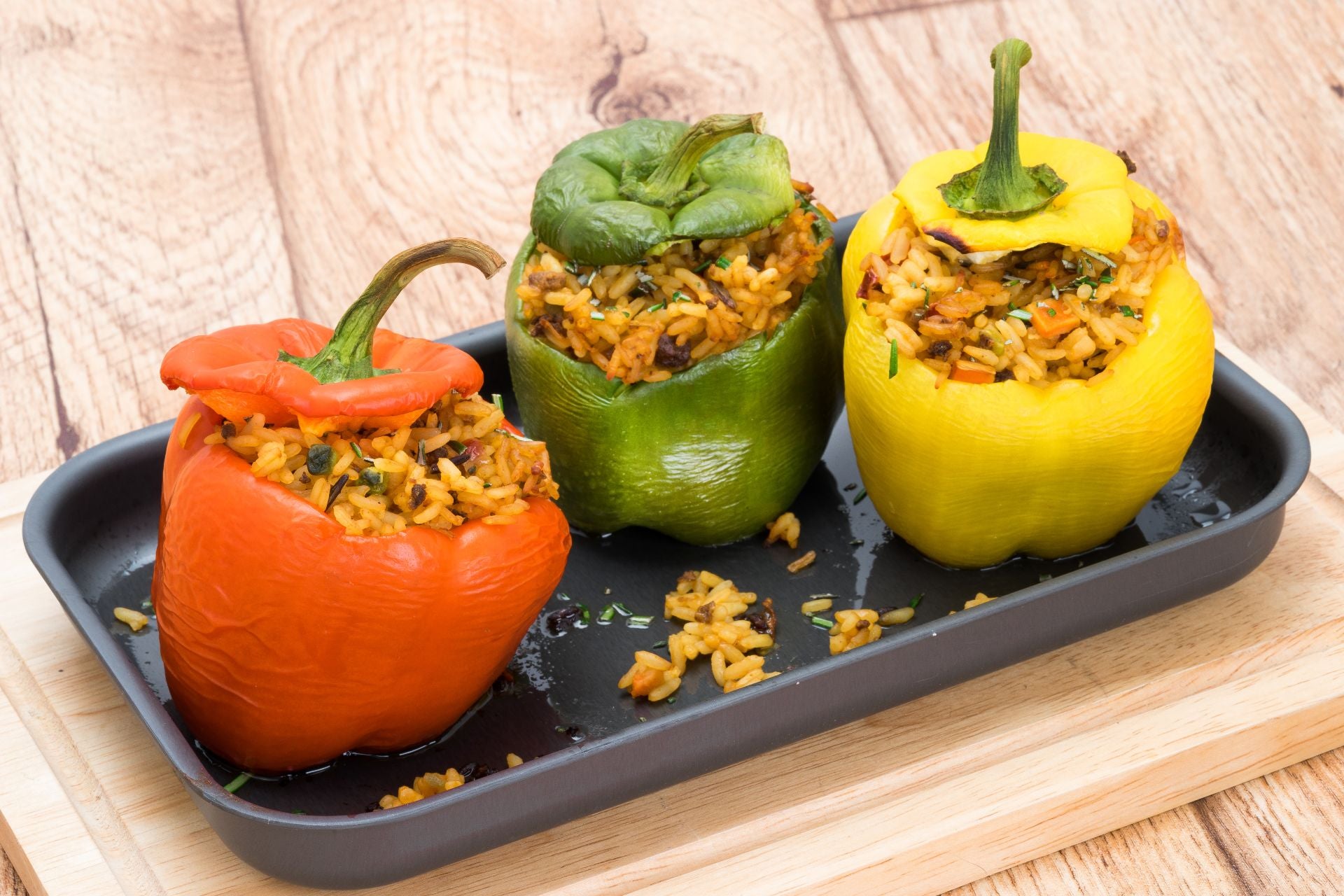 Stuffed peppers rice nuts