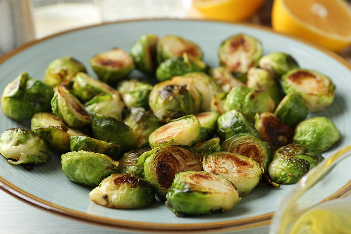 Barbecued Brussels sprouts.