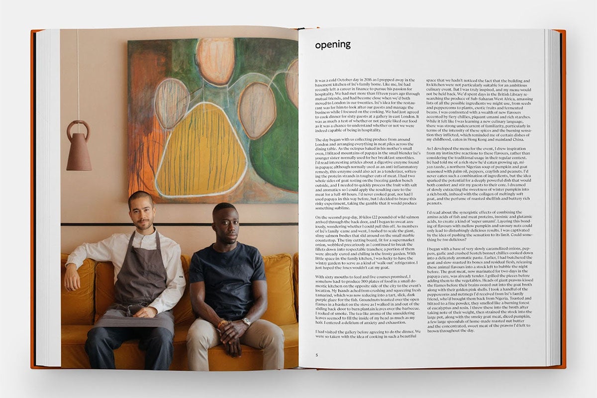 Internal pages of Ikoyi book, one of new 2023 cookbook