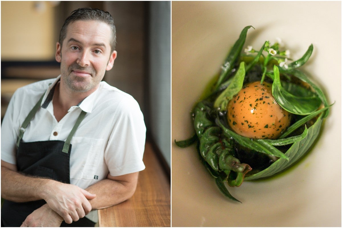 Chef John Shields and a Smyth dish.