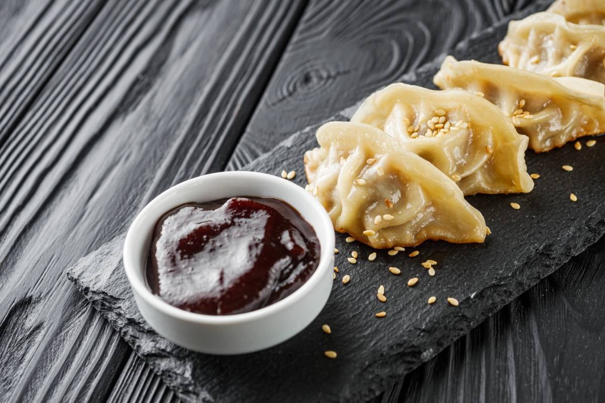 A bowl of ganjang, the typical Korean soy sauce