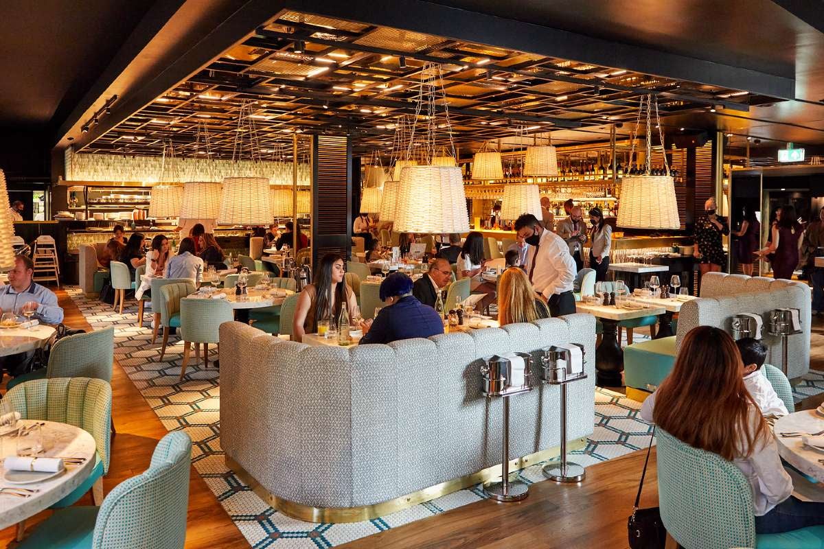 Dining room at Luciano by Gino D'Acampo.