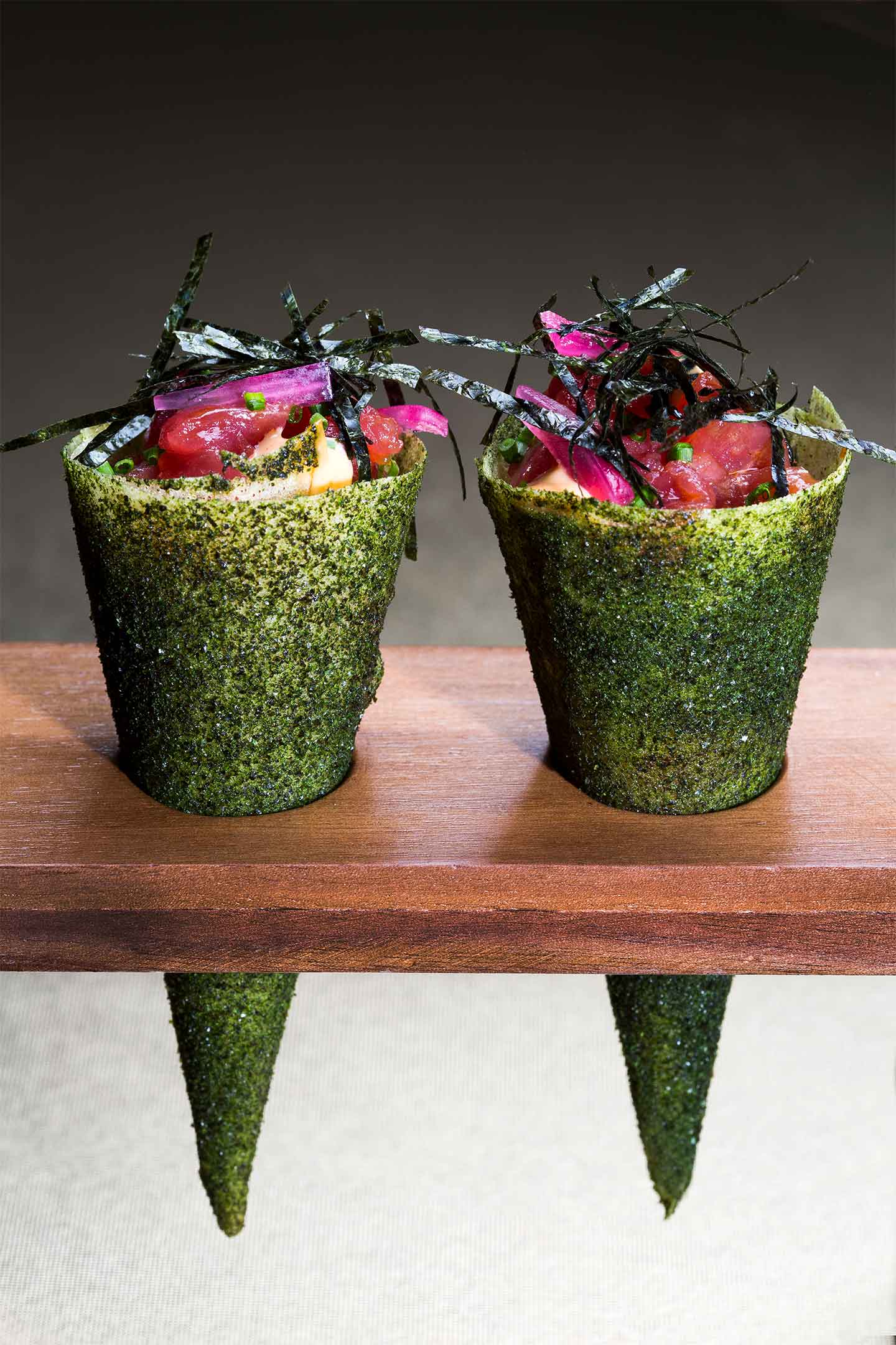 Mini Bar | Tuna tartar temaki cone