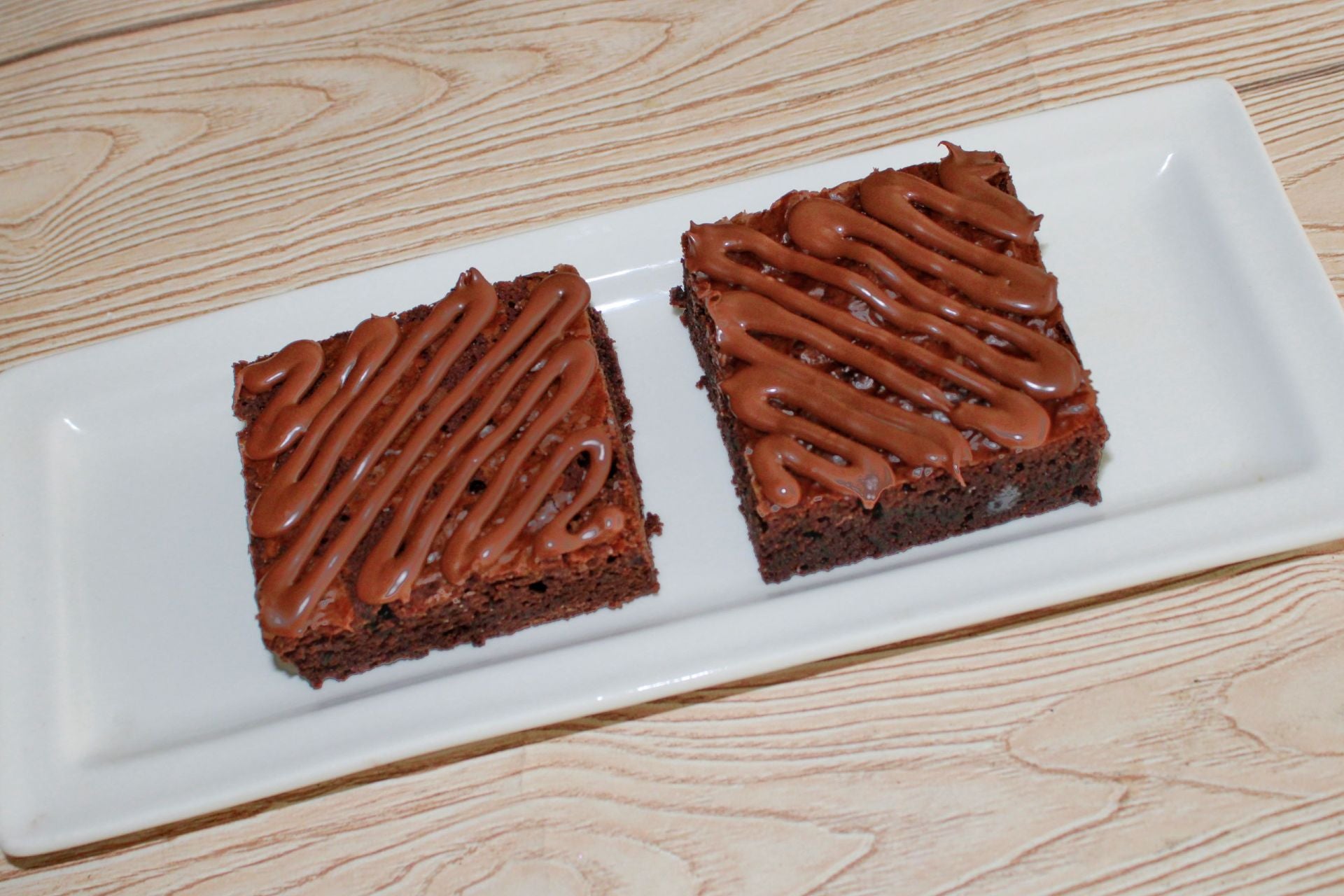 nutella brownie slices