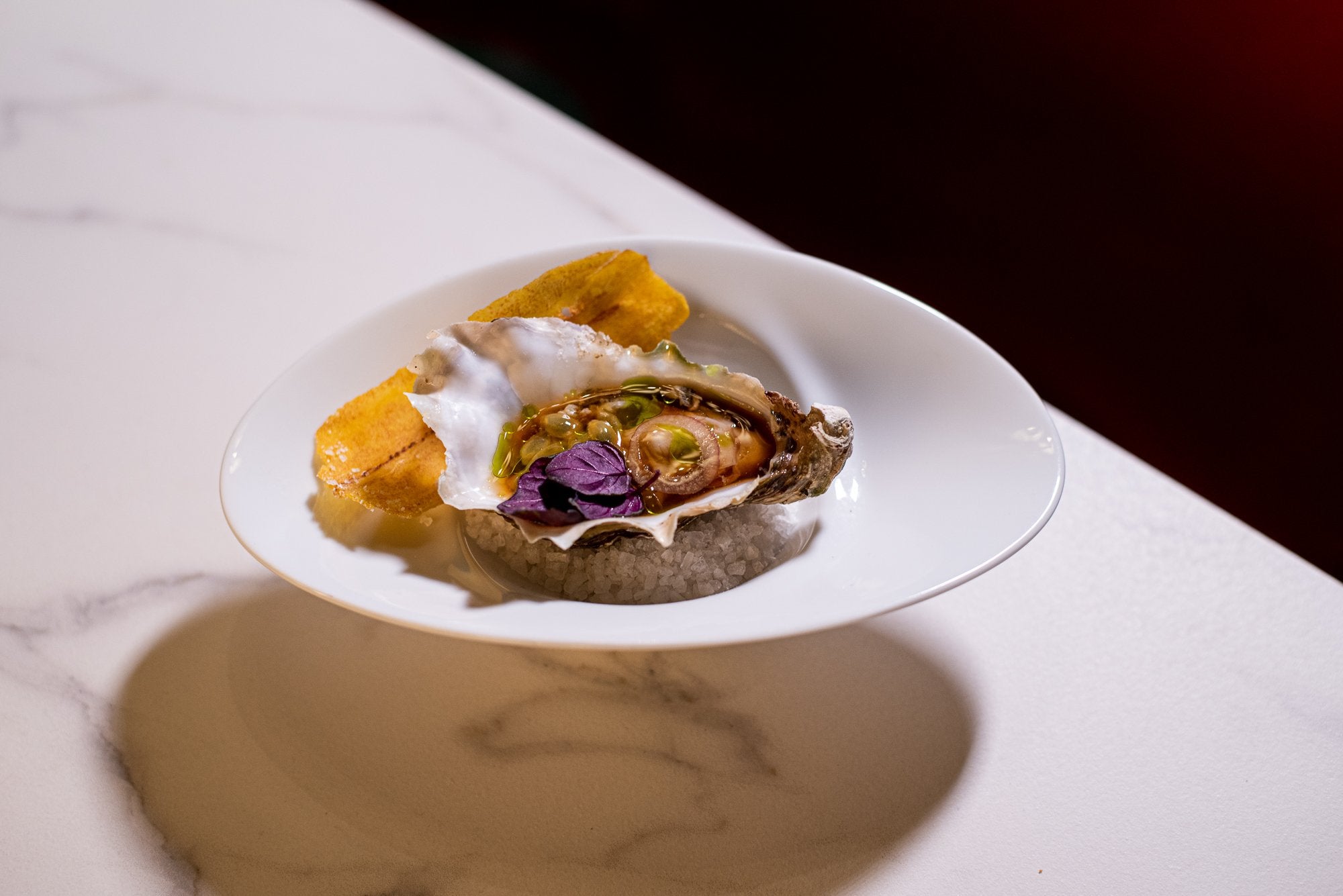 a colourful fine dining dish