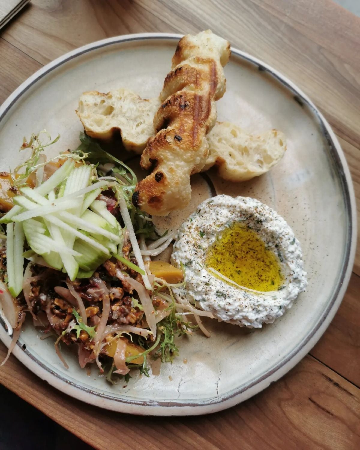 Salty ricotta at Olive et Gourmando in Montreal.