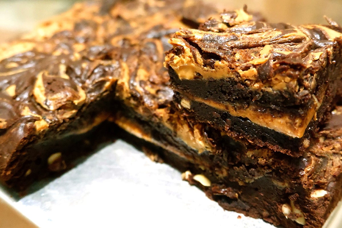 Peanut butter millet brownies.