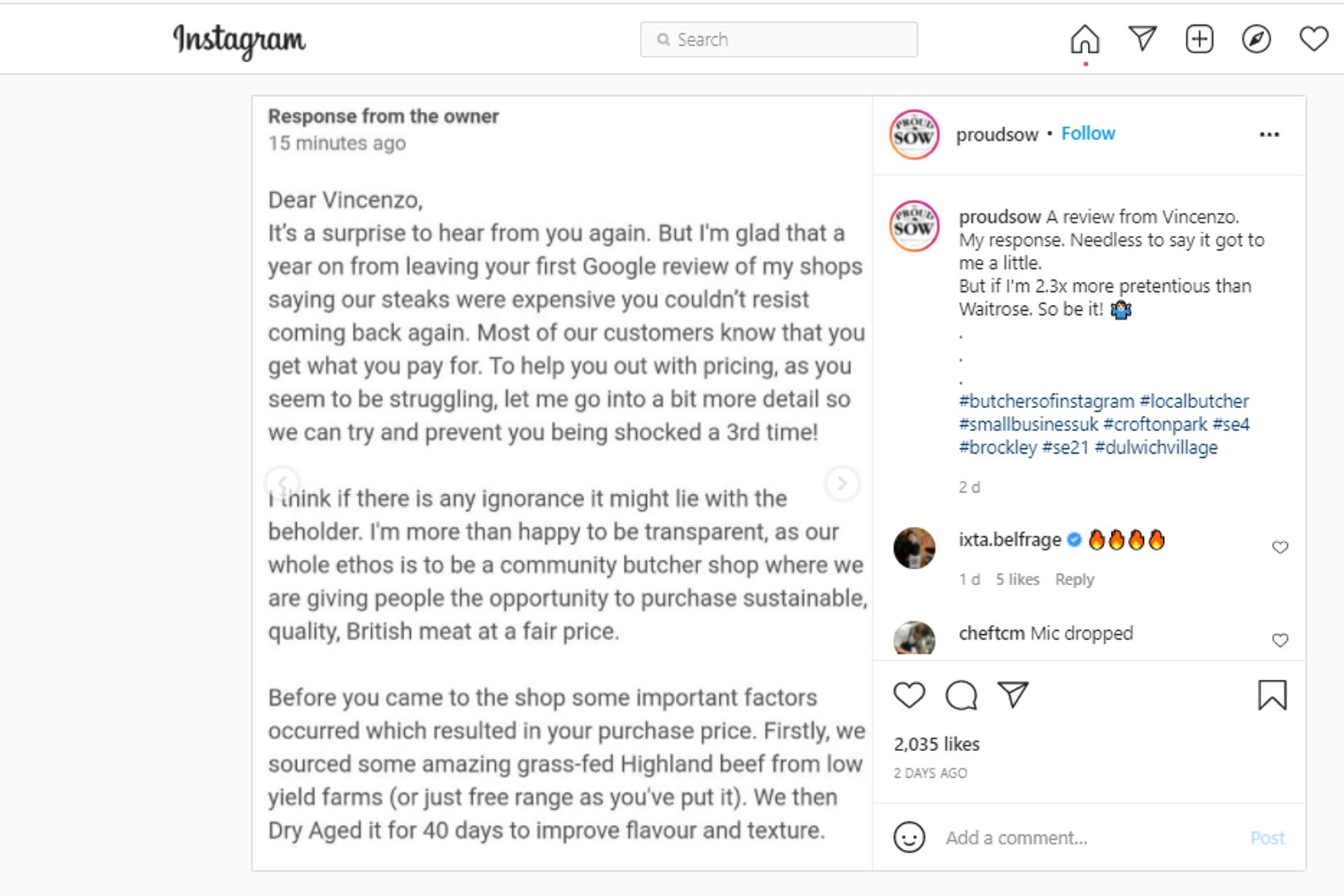 Proud Sow on Instagram.