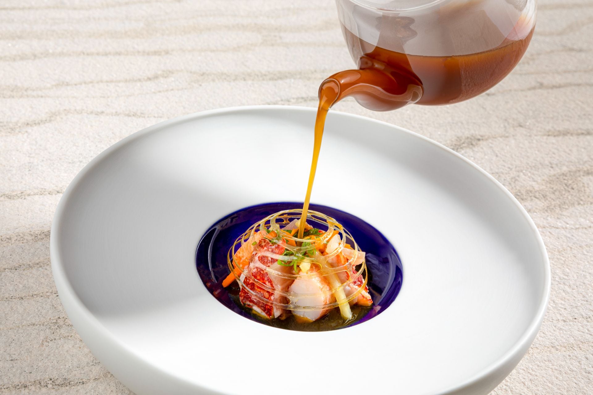 Fine dining dish from Schanz restaurant