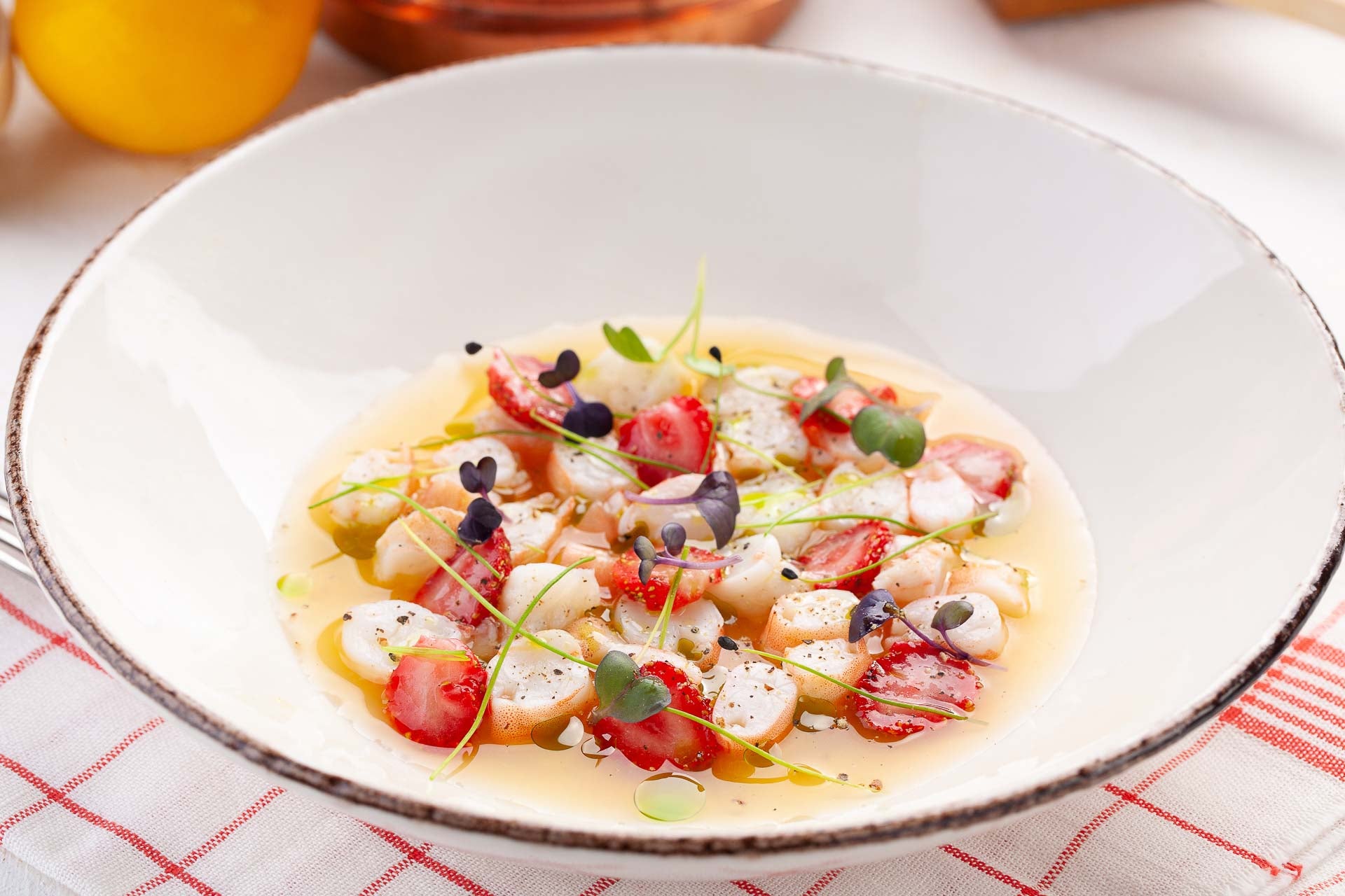 Strawberries and Ceviche