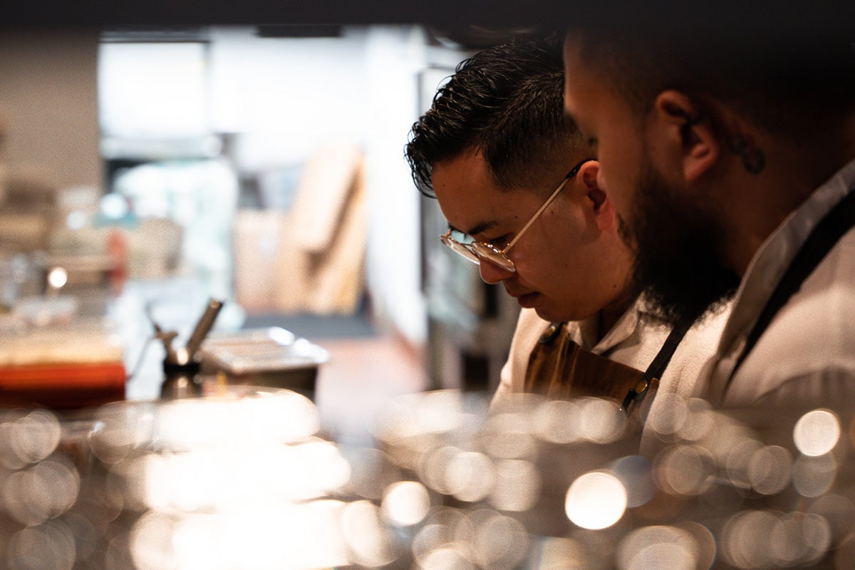 Chanthy Yen in the kitchen.