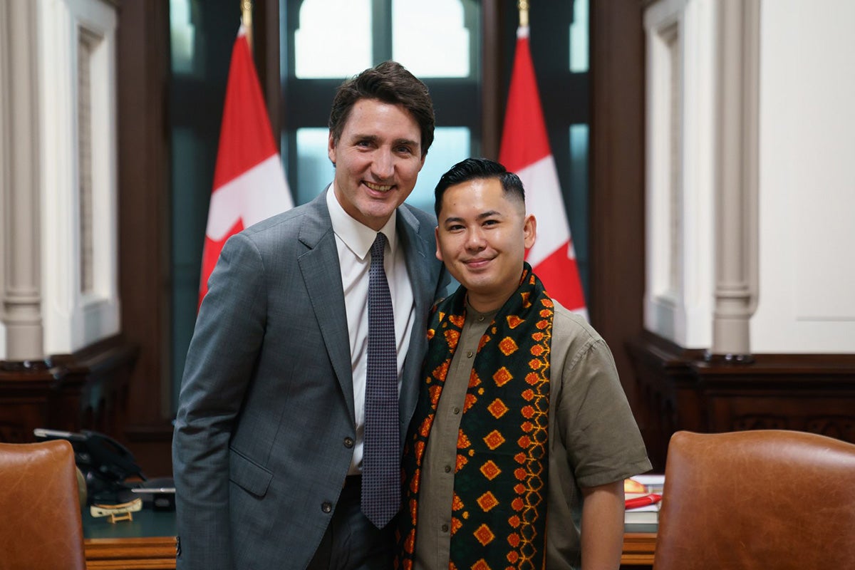 Justin Trudeau and Chanthy Yen.