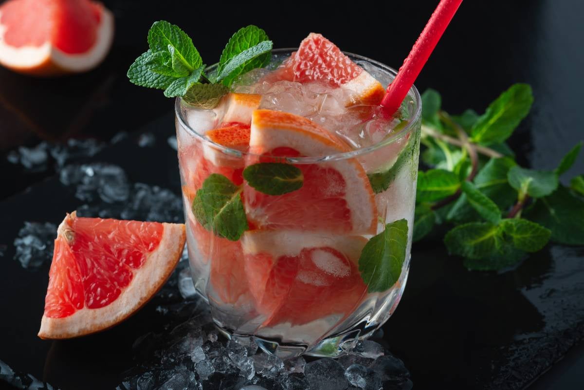 Grapefruit juice is an excellent and classic drink to mix with rum