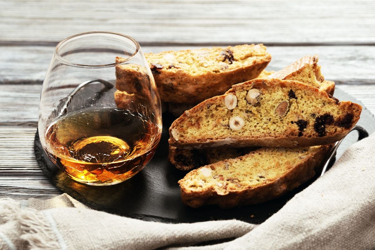 Classic Italian cookies, the biscotti cantucci originating from Tuscany