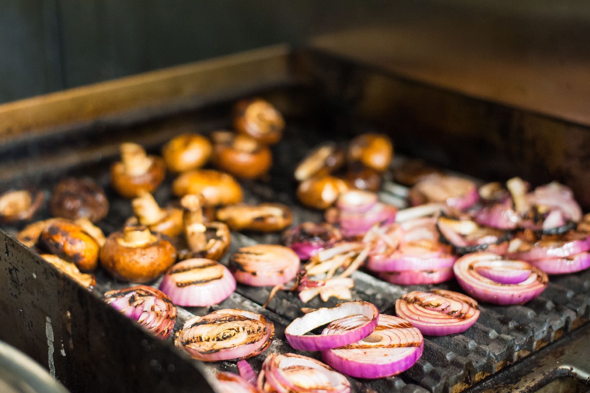 grill mushrooms