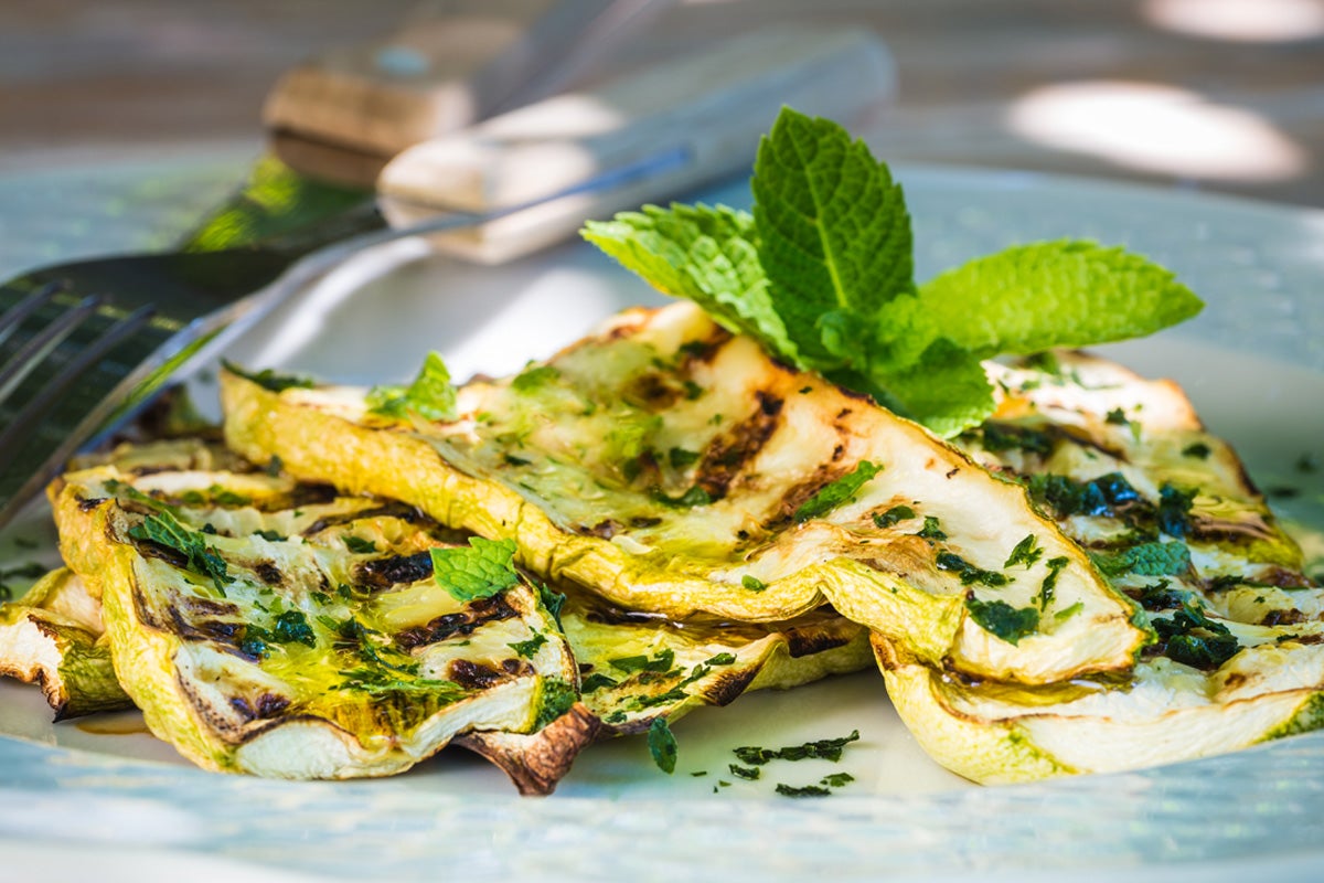 Grilled zucchini.
