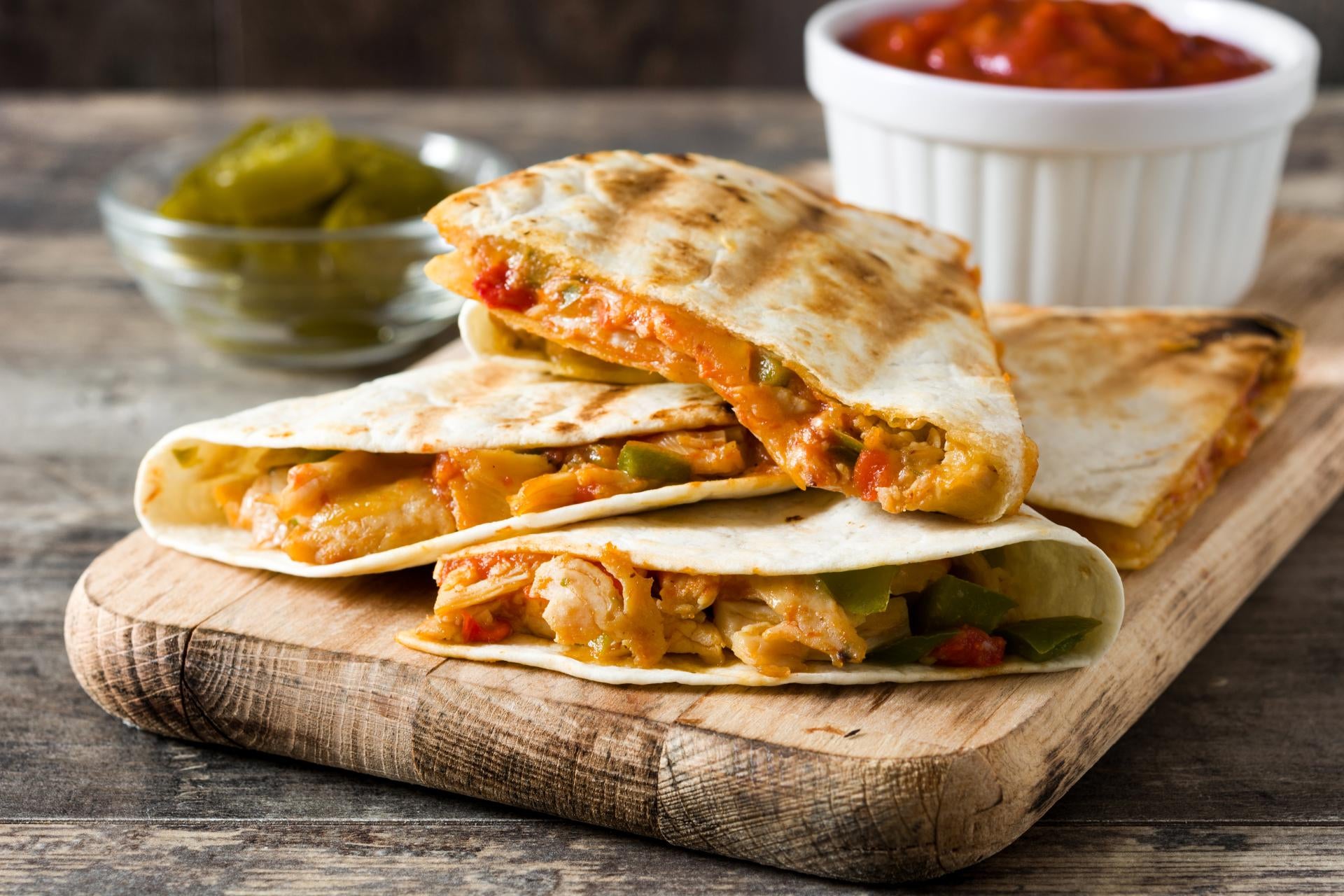 leftover-barbecue-chicken-quesadillas