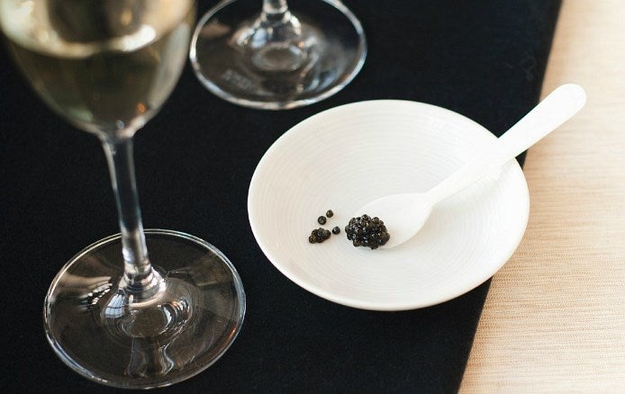 caviar with bubbles