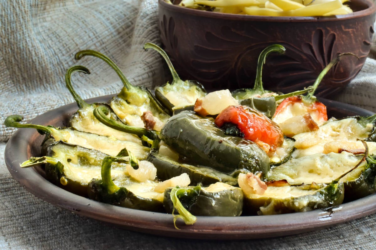 Cheese-stuffed jalapeños.