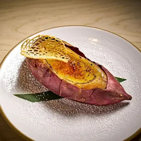 Kin Gin's roasted sweet potato crème brûlée