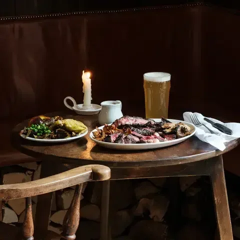 Cosy scene at The Bull in Charlbury, UK.