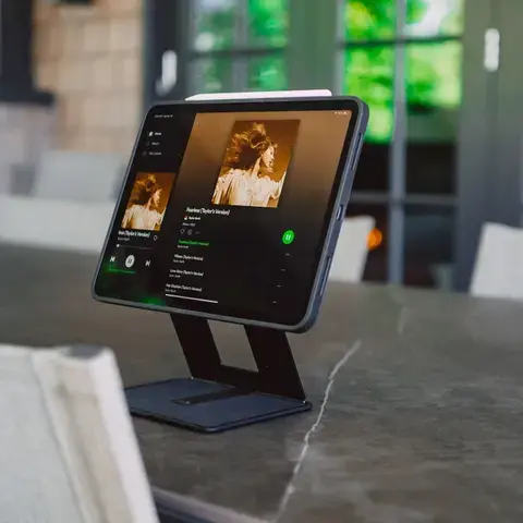 Spotify app on a tablet.