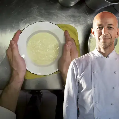 Riccardo Camanini and his creamy parmesan risotto