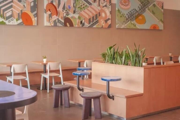 Interior of Phil &amp; Sebastian coffee shop in Calgary.