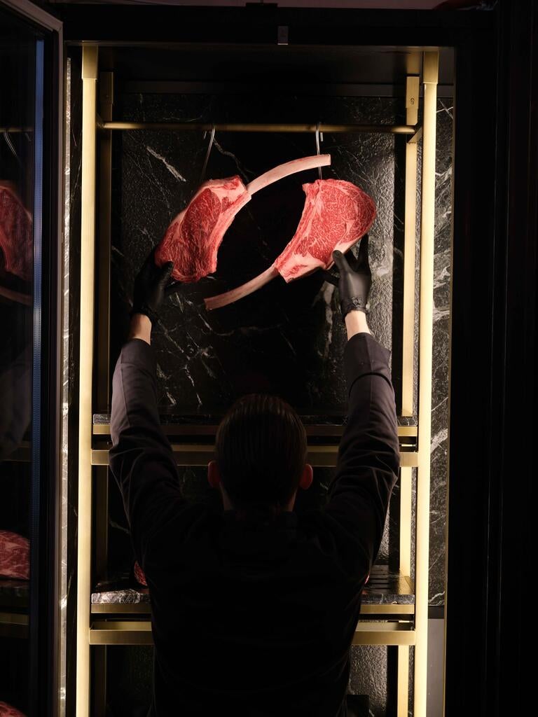 Raw steaks at Beefbar in Monte Carlo.