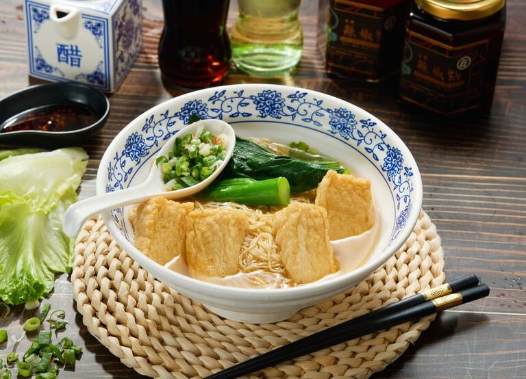 Bowl of noodles at Ha Ming Kee in Hong Kong.