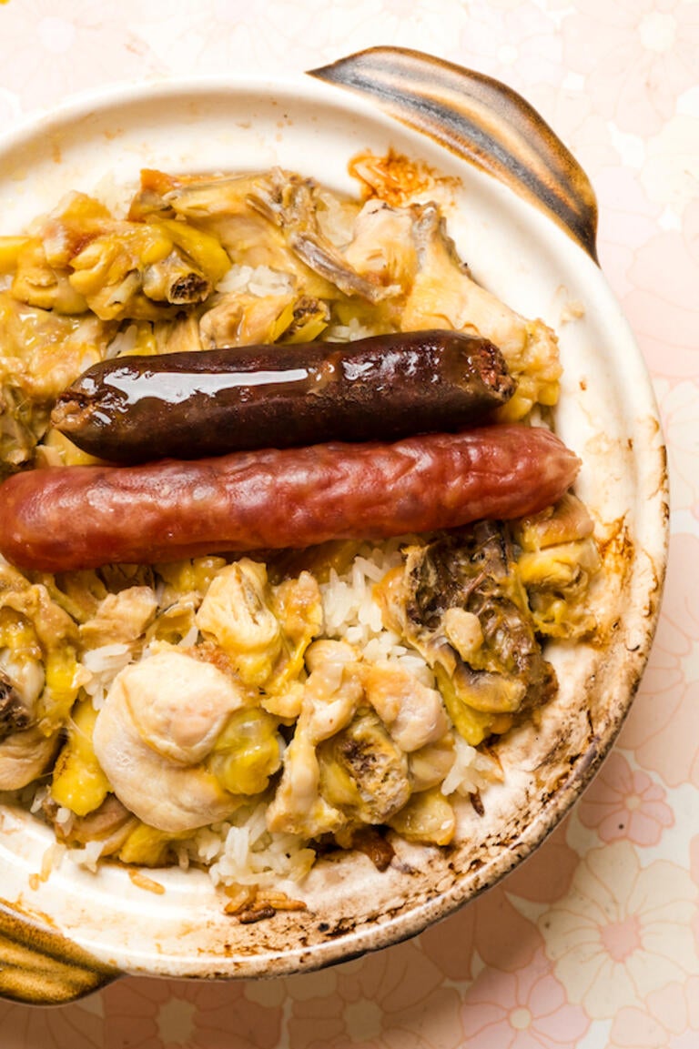 Claypot rice with Chinese and liver sausages at Ser Wong Fun.