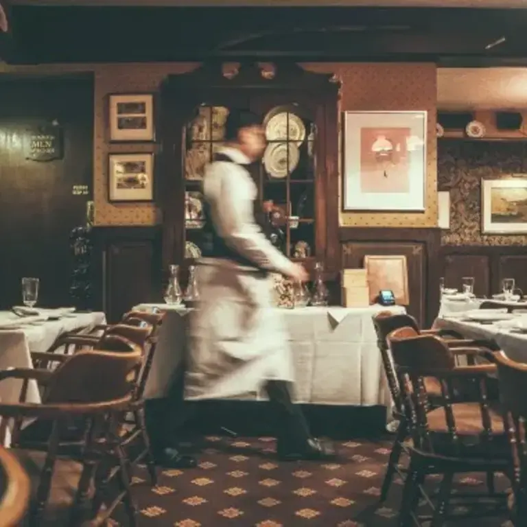 Dining room at Barberian’s Steakhouse in Toronto.