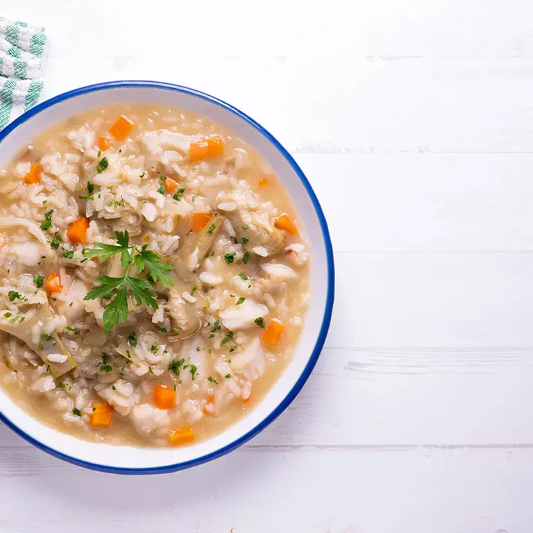Creamy risotto with chicken broth - Fine Dining Lovers