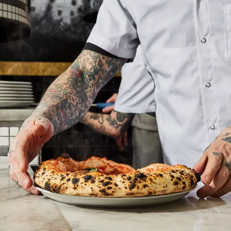 Pizza at Una Pizza Napoletana in New York.