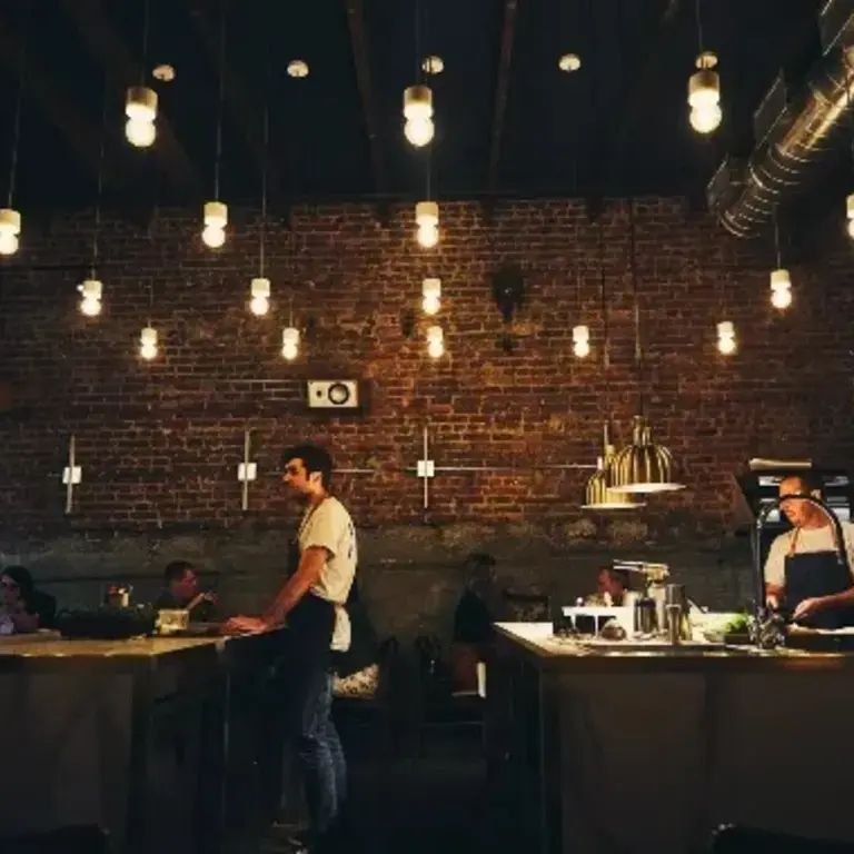 Interior of Arvi in Quebec City.