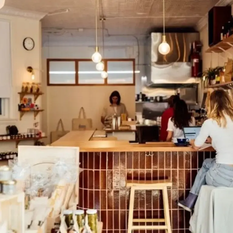 Interior of Super Condiments in Montréal.