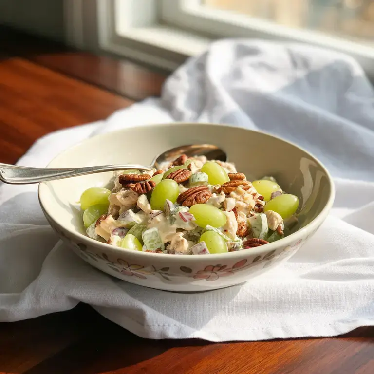 chicken salad with grapes and pecans - Fine Dining Lovers