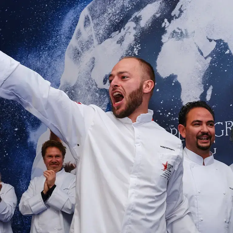 A celebratory Noah Wynants at the SPYCA Competition Regional Final.