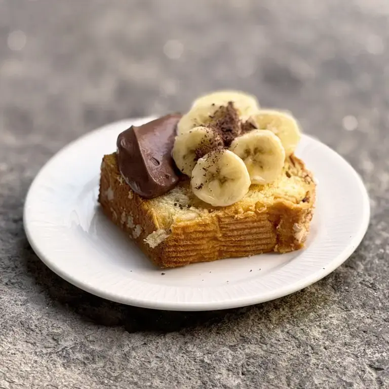 Colomba With Chocolate Mousse, Bananas and Chocolate Curls