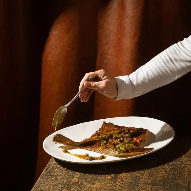 Fork in a restaurant