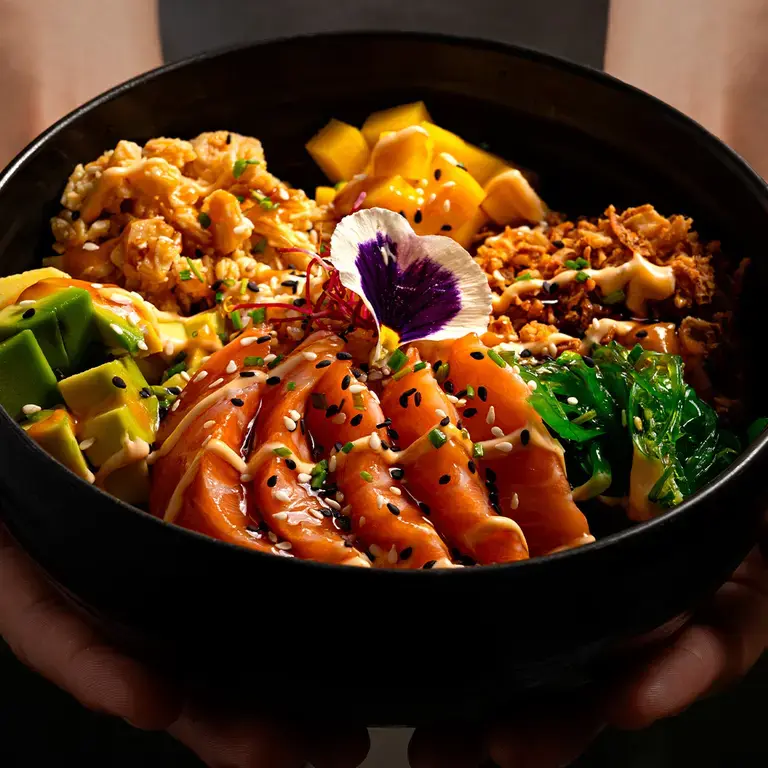 A bowl of fusion food.